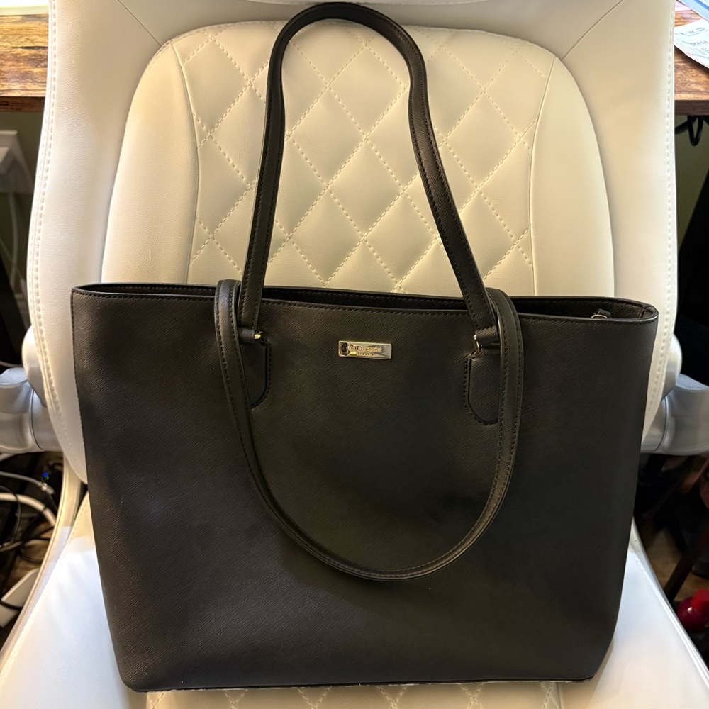 KATE SPADE Medium Black Tote Laptop Saffiano Leather